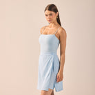 Blue Straight Swim Skirt - shopaleena