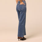 Blue Wide Leg Jeans - shopaleena