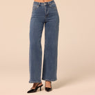 Blue Wide Leg Jeans - shopaleena