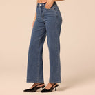 Blue Wide Leg Jeans - shopaleena