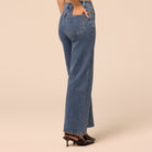 Blue Wide Leg Jeans - shopaleena