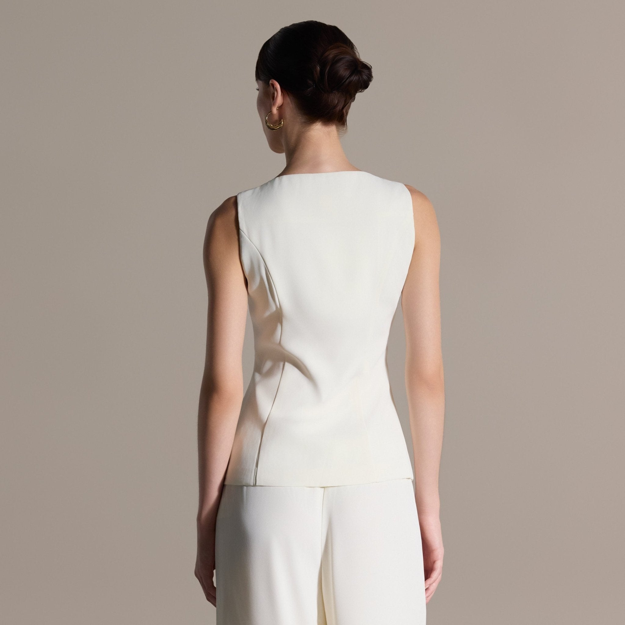 Boat Neck Button-Up Top - shopaleena