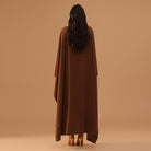 Brown Crepe Kaftan with Round Wide Neck - shopaleena