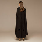 Brown High Neck Long Flared Sleeve Maxi Dress - shopaleena