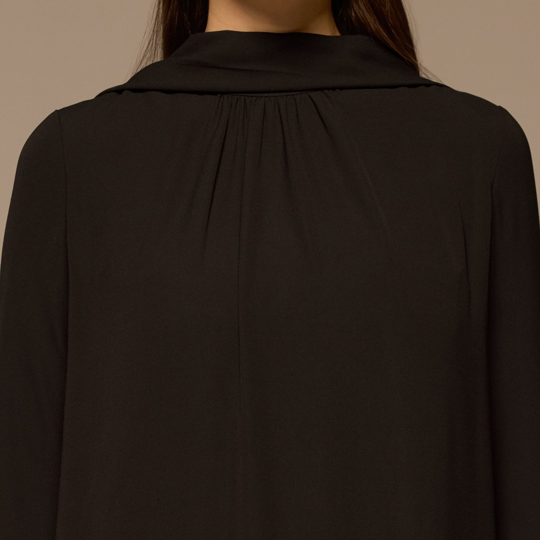 Brown High Neck Long Flared Sleeve Maxi Dress - shopaleena