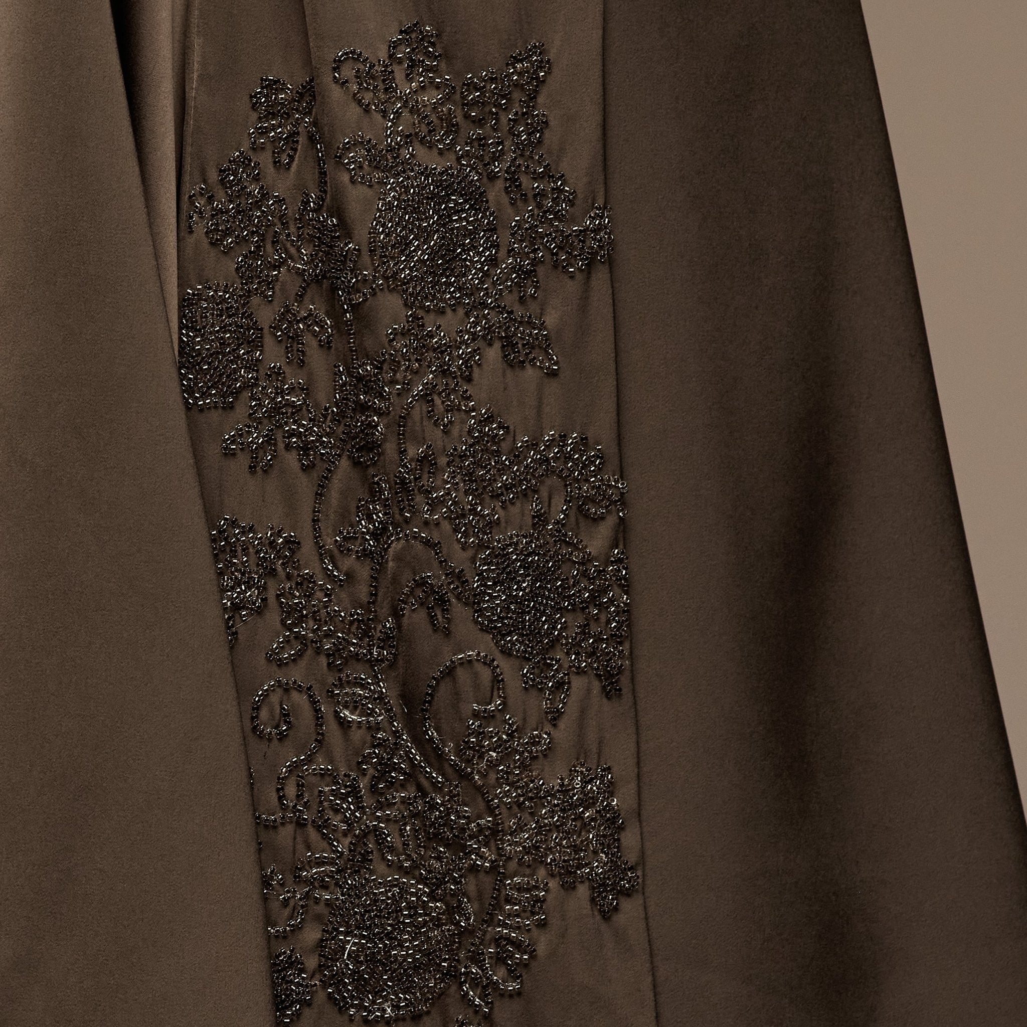 Brown Loose Fit Long Sleeve Satin Blouse - shopaleena