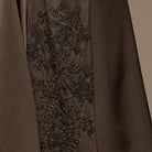Brown Loose Fit Long Sleeve Satin Blouse - shopaleena