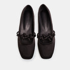 Brown Satin Knot Flats - shopaleena