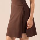 Brown Straight Swim Skirt - shopaleena