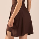 Brown Straight Swim Skirt - shopaleena