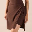 Brown Straight Swim Skirt - shopaleena