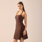 Brown Straight Swim Skirt - shopaleena