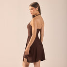Brown Straight Swim Skirt - shopaleena