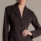 Brown Two-Button Tailored Blazer - shopaleena