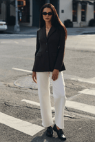 Brown Two-Button Tailored Blazer - shopaleena