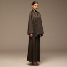 Brown Wide Leg Satin Pants - shopaleena