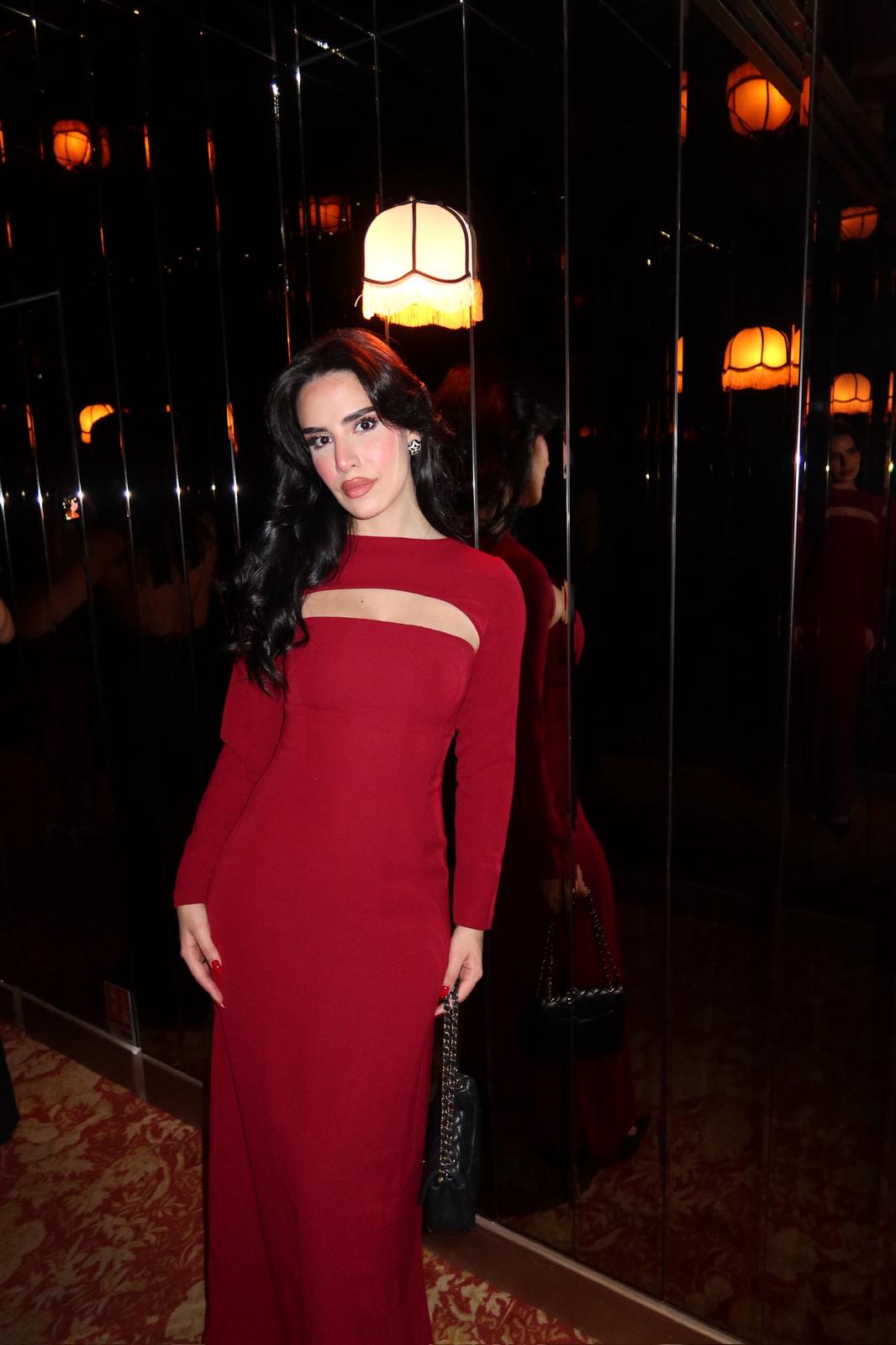 Burgundy Cut - Out Crepe Maxi Dress - shopaleena