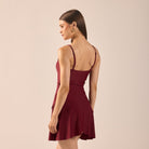 Burgundy Spaghetti Strap Swimwear - shopaleena