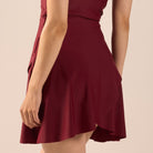 Burgundy Spaghetti Strap Swimwear - shopaleena