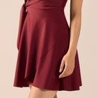 Burgundy Spaghetti Strap Swimwear - shopaleena