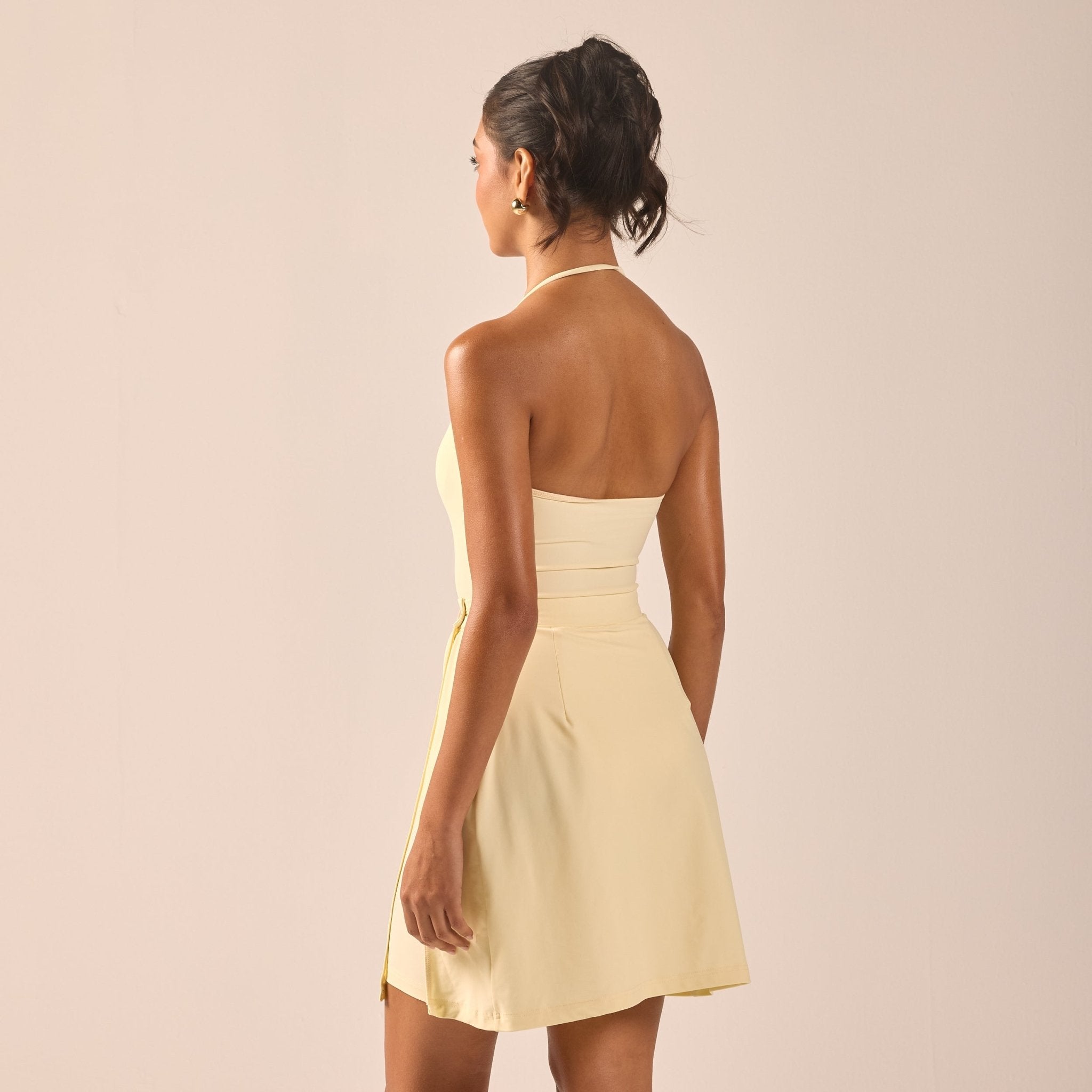 Butter Yellow Straight Swim Skirt - shopaleena