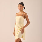 Butter Yellow Straight Swim Skirt - shopaleena