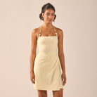 Butter Yellow Straight Swim Skirt - shopaleena