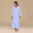 Buttoned Wrap Shirt Dress - shopaleena