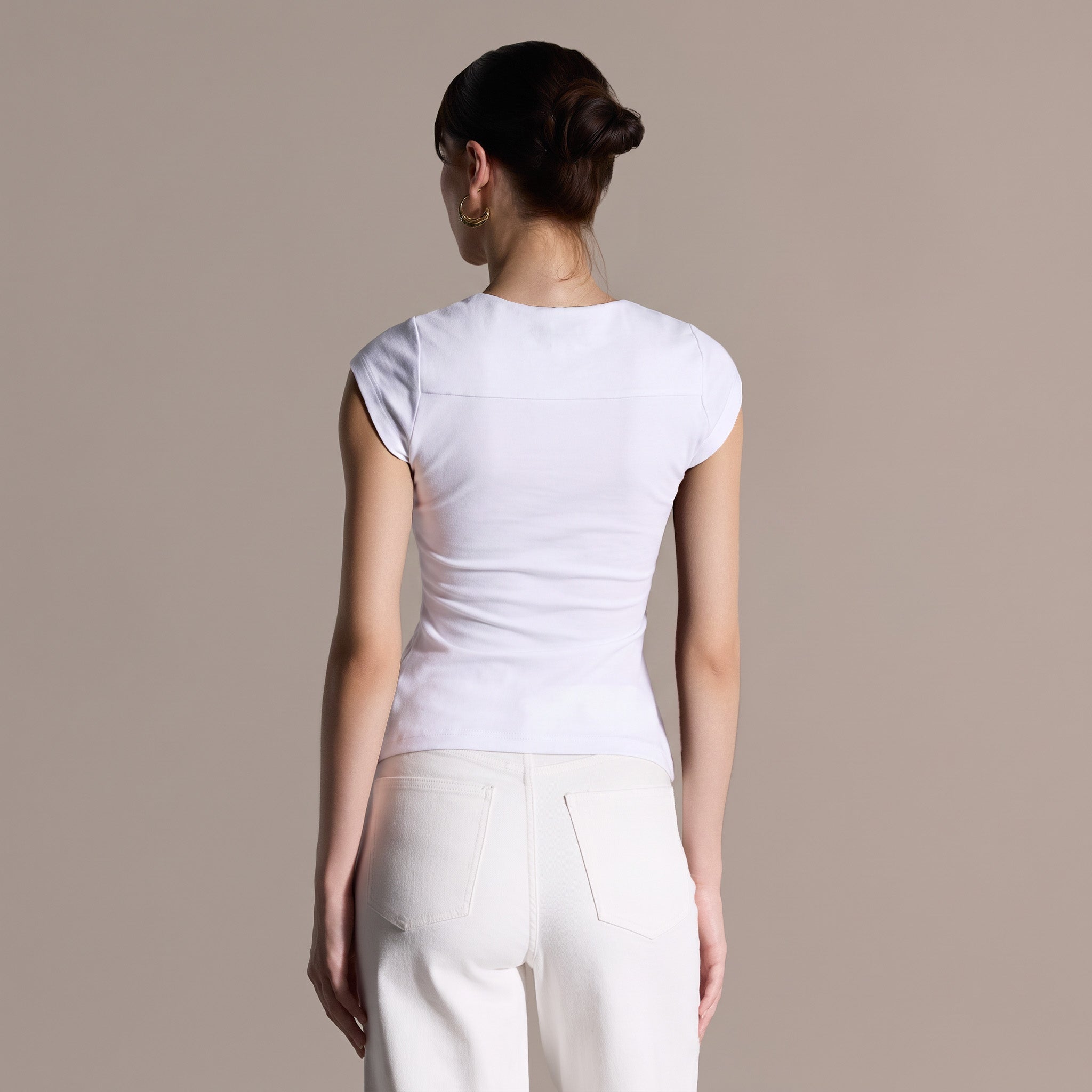 Cap Sleeve Fitted Top - shopaleena