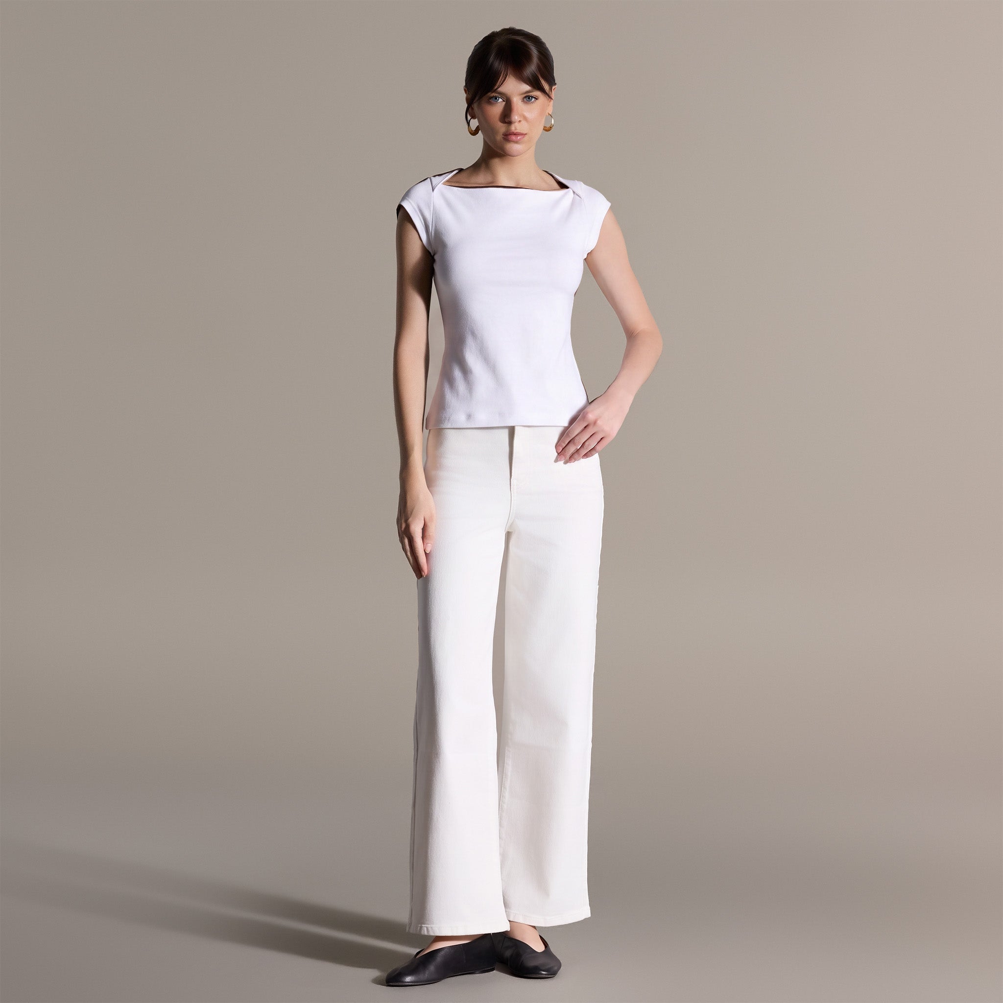 Cap Sleeve Fitted Top - shopaleena