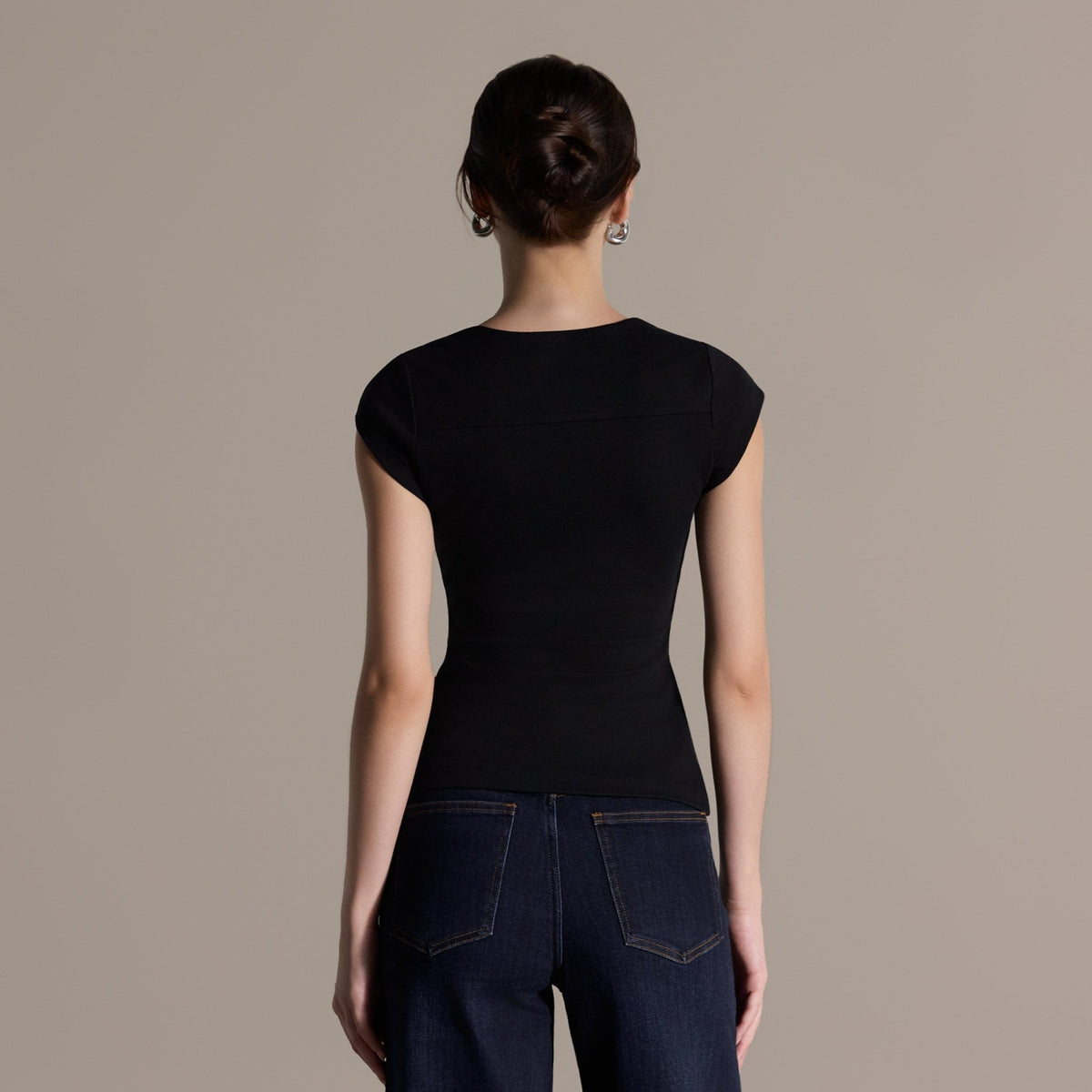 Cap Sleeve Fitted Top - shopaleena