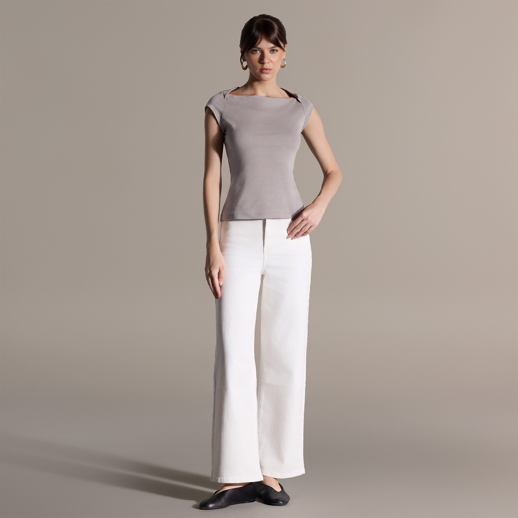 Cap Sleeve Fitted Top - shopaleena