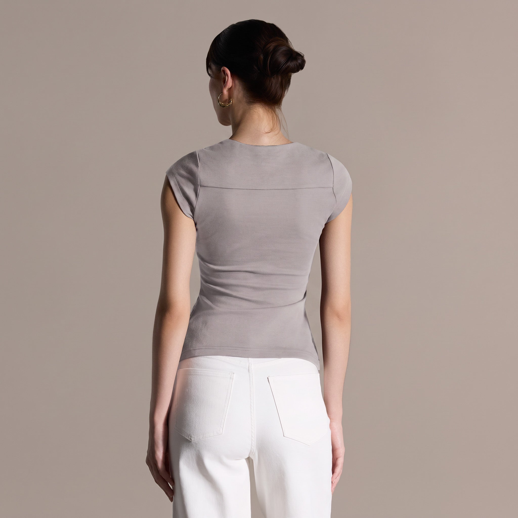 Cap Sleeve Fitted Top - shopaleena