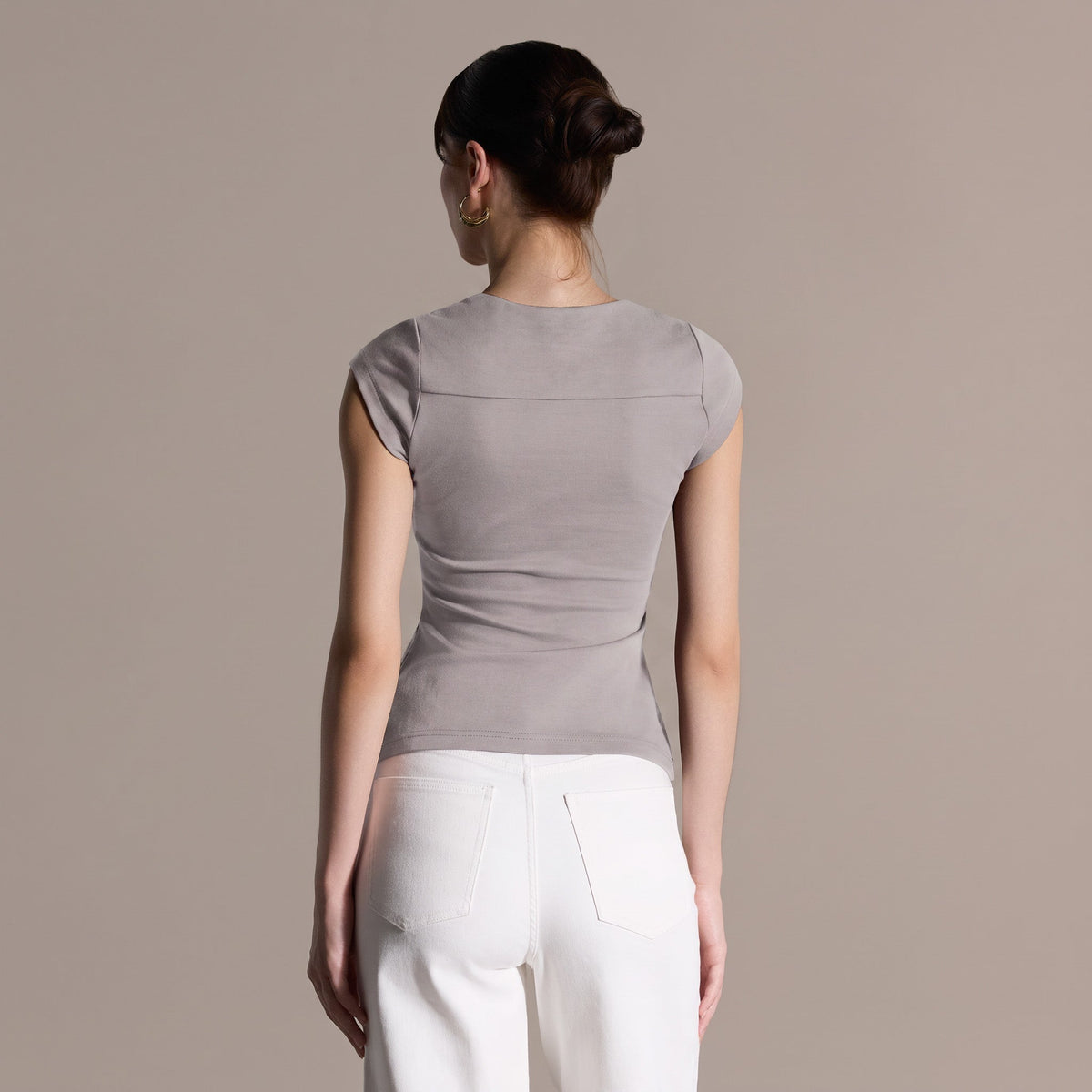 Cap Sleeve Fitted Top - shopaleena