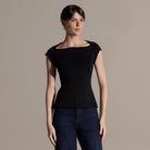 Cap Sleeve Fitted Top - shopaleena