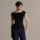 Cap Sleeve Fitted Top - shopaleena