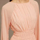 Chiffon Pleated Midi Dress - shopaleena