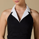 Collared Backless Poplin Maxi Dress - shopaleena