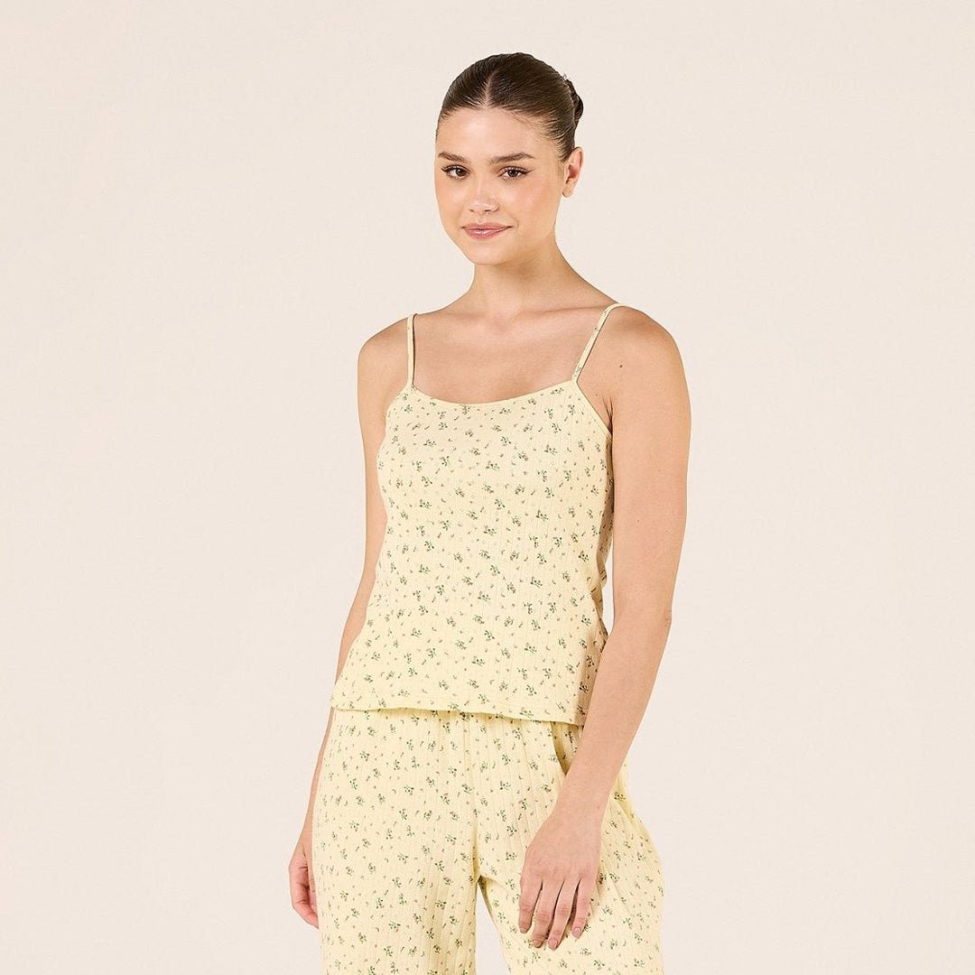 Cotton Adjustable Spaghetti Strap Top - shopaleena