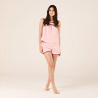 Cotton Blanket Stitch Shorts - shopaleena