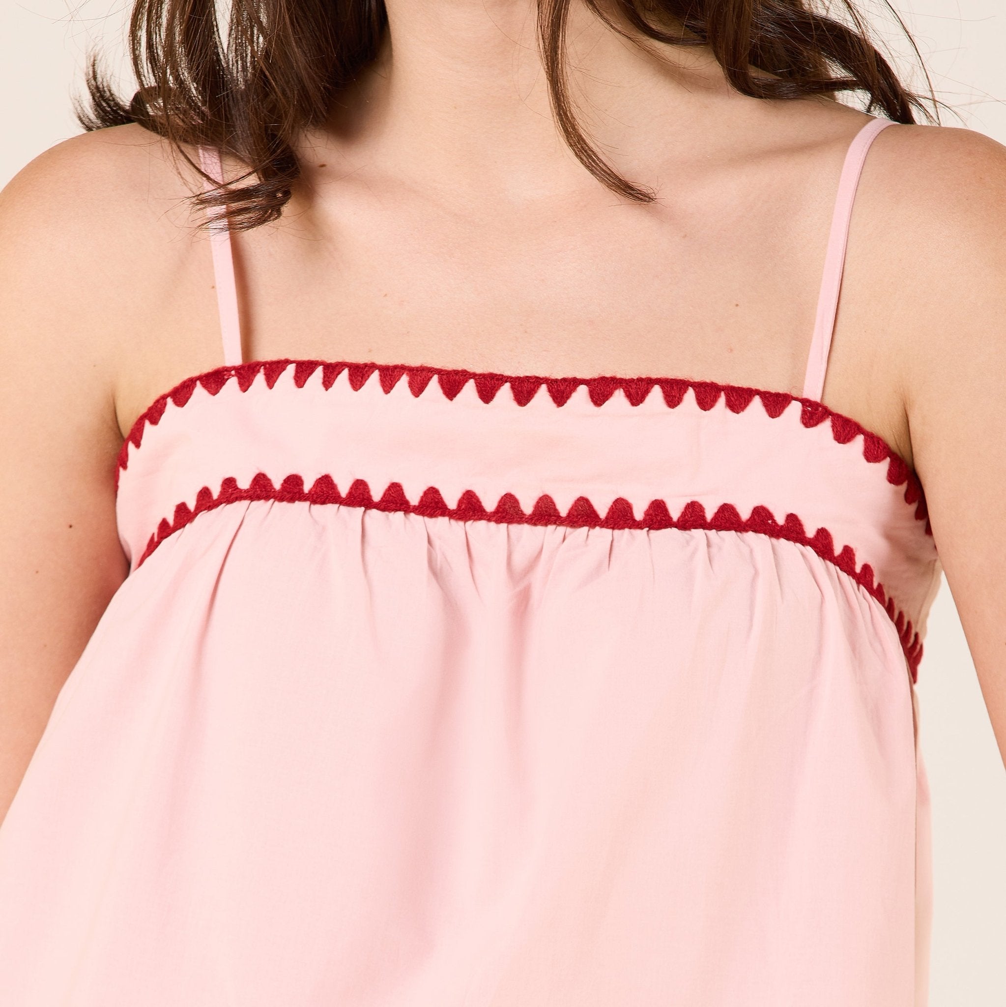 Cotton Blanket Stitch Top - shopaleena
