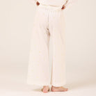 Cotton Embroidered Daisy Print Pants - shopaleena