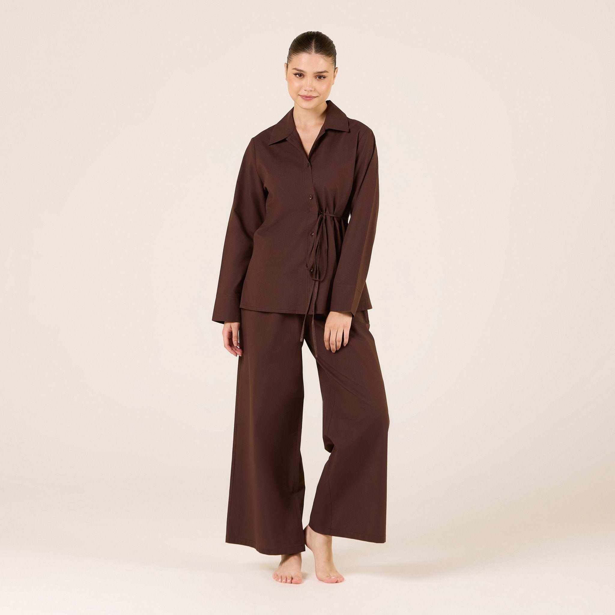 Cotton Floral Print Wide Leg Pants - shopaleena