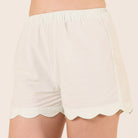 Cotton Scallop Edge Shorts - shopaleena
