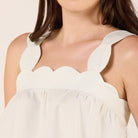 Cotton Scallop Edge Top - shopaleena