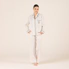 Cotton Stripe Elastic Waist Pants - shopaleena