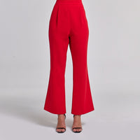 Crepe High Waist Flared Pants - shopaleena