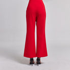 Crepe High Waist Flared Pants - shopaleena