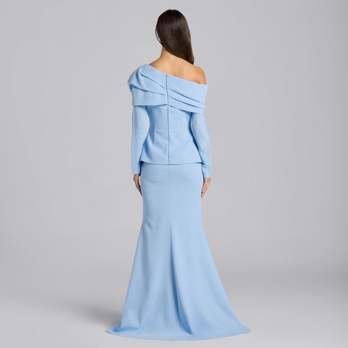 Crepe Off Shoulder Draped Maxi Dress - shopaleena