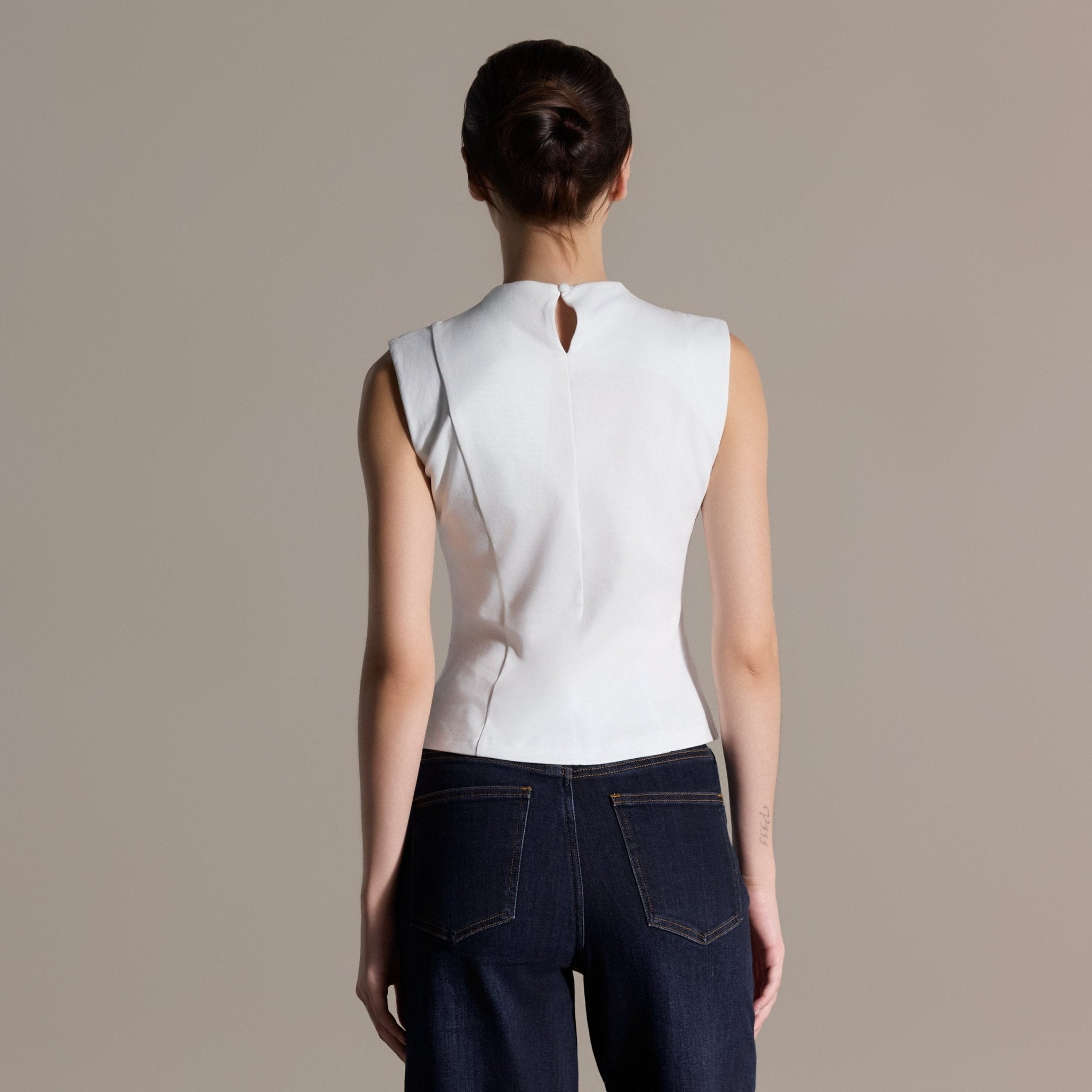 Crew Neck Cotton Top - shopaleena